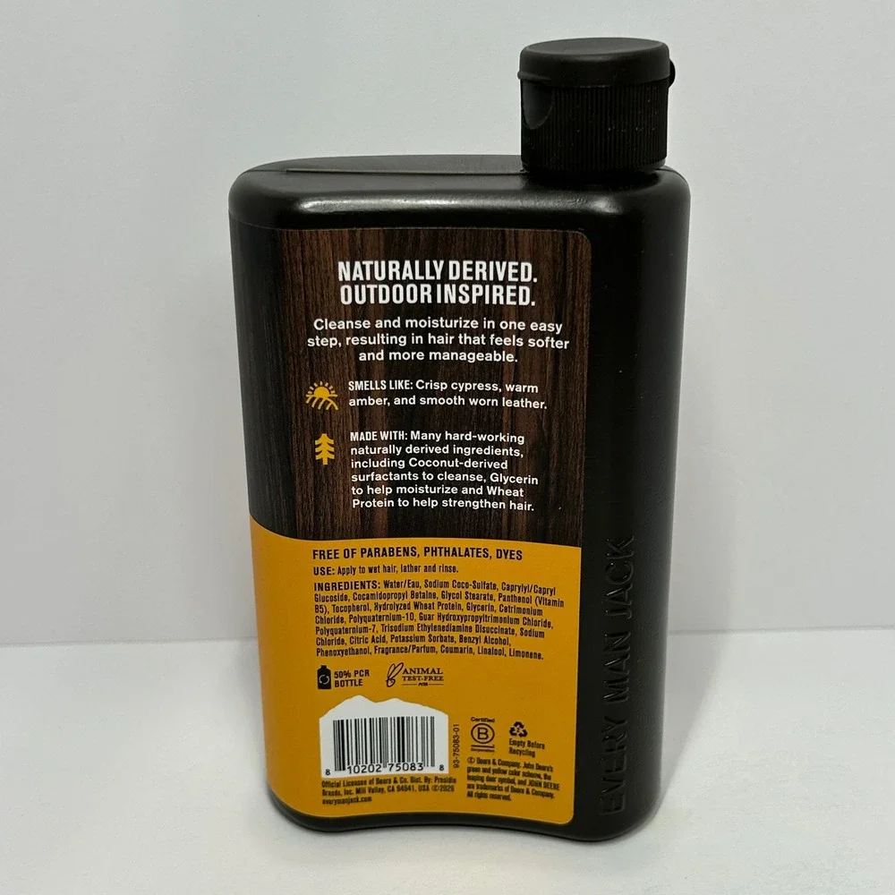 Every Man Jack John Deere 2-in-1 Shampoo Conditioner Iron Horizon 13.5 oz New
